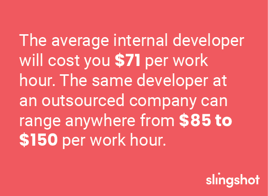 Hourly rate internal vs outsourcing