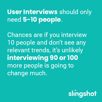 Interview 5-10 people