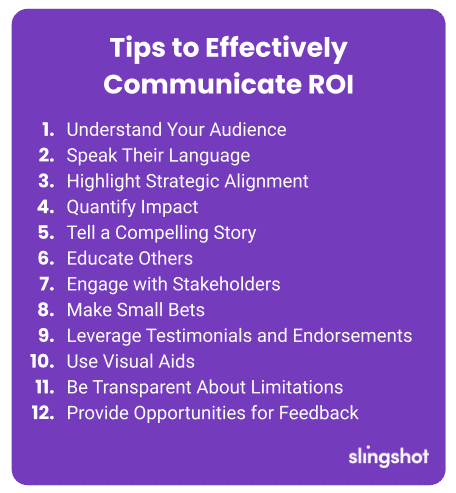 communicate ROI - ROI of AI