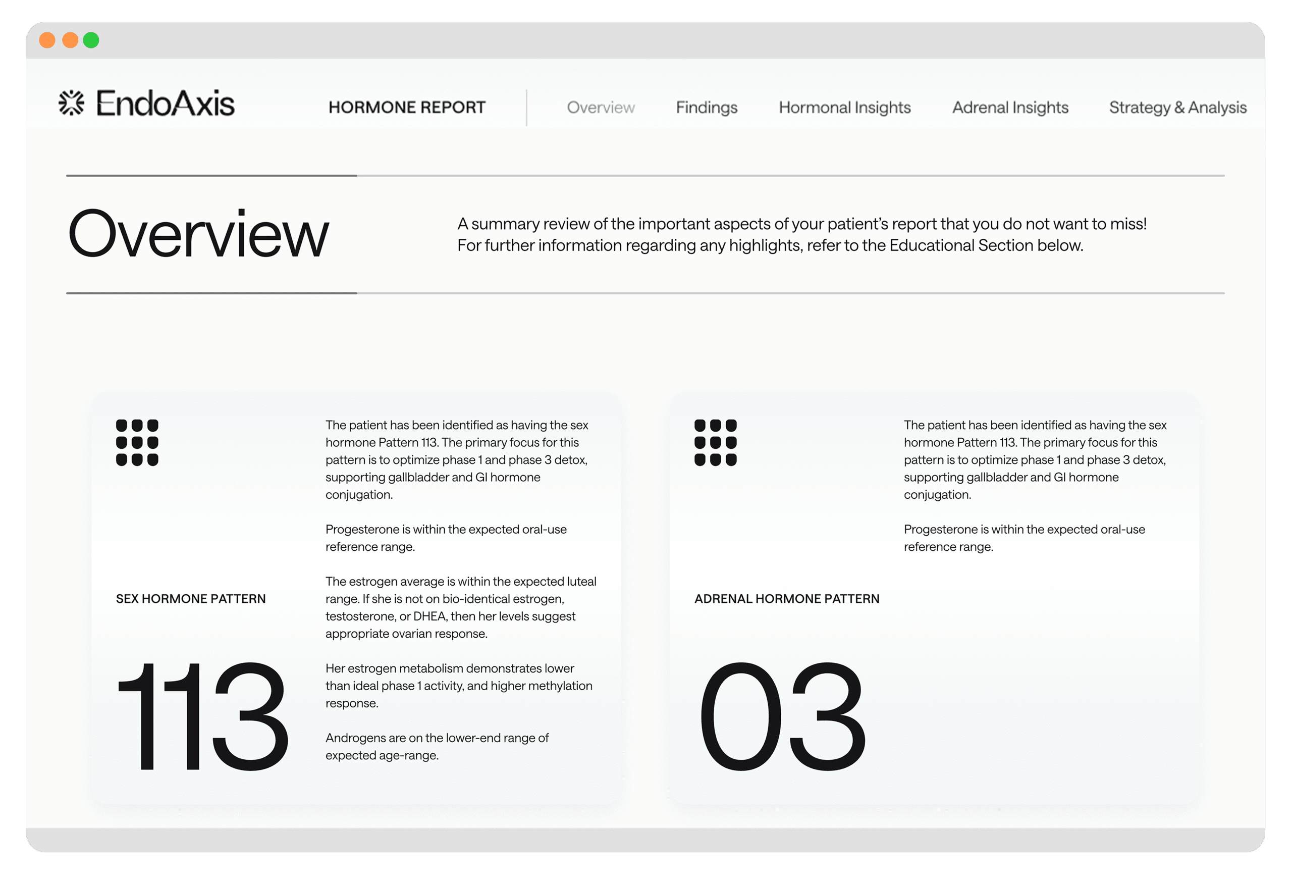 results overview - endo