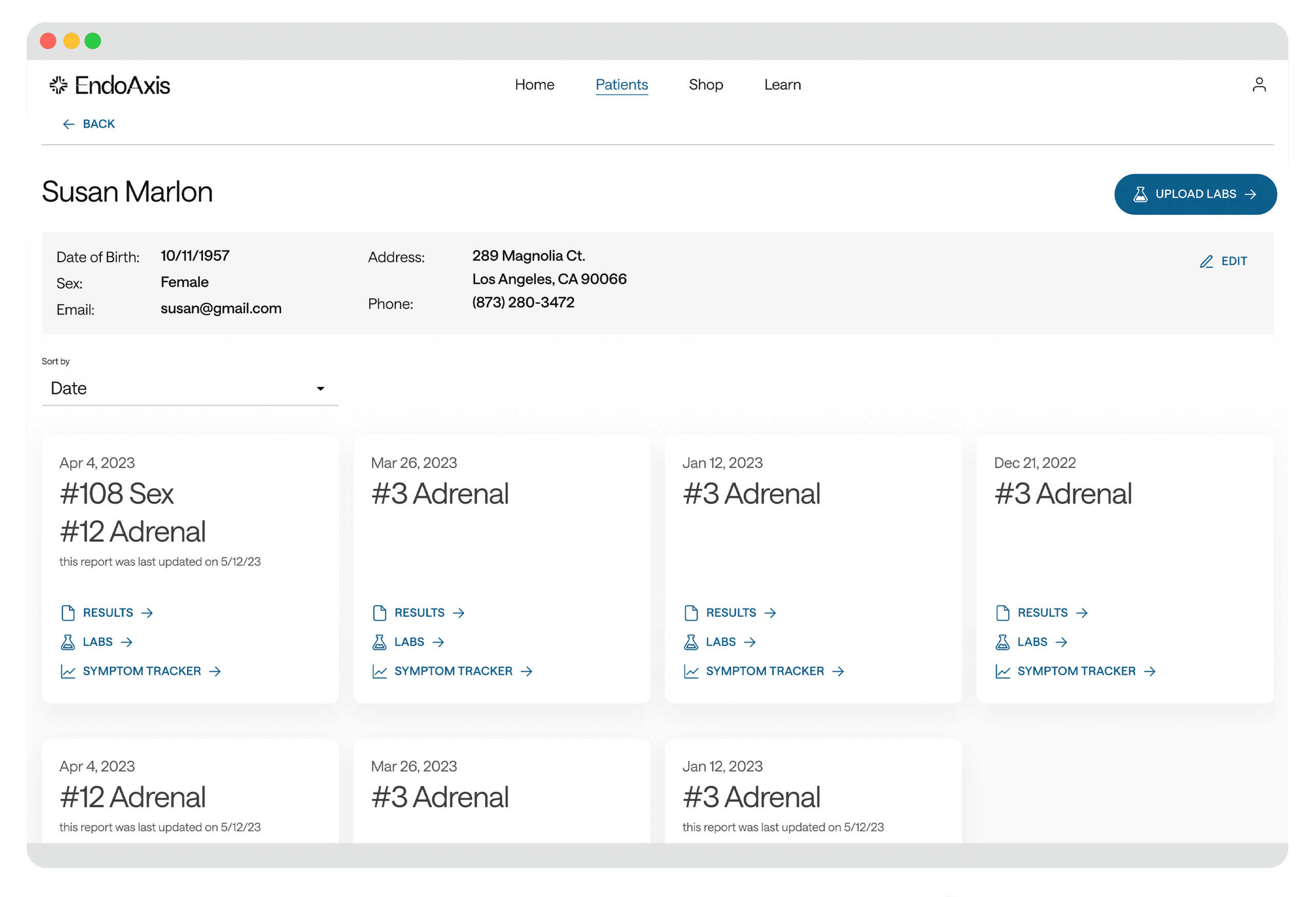 profile patient - endo