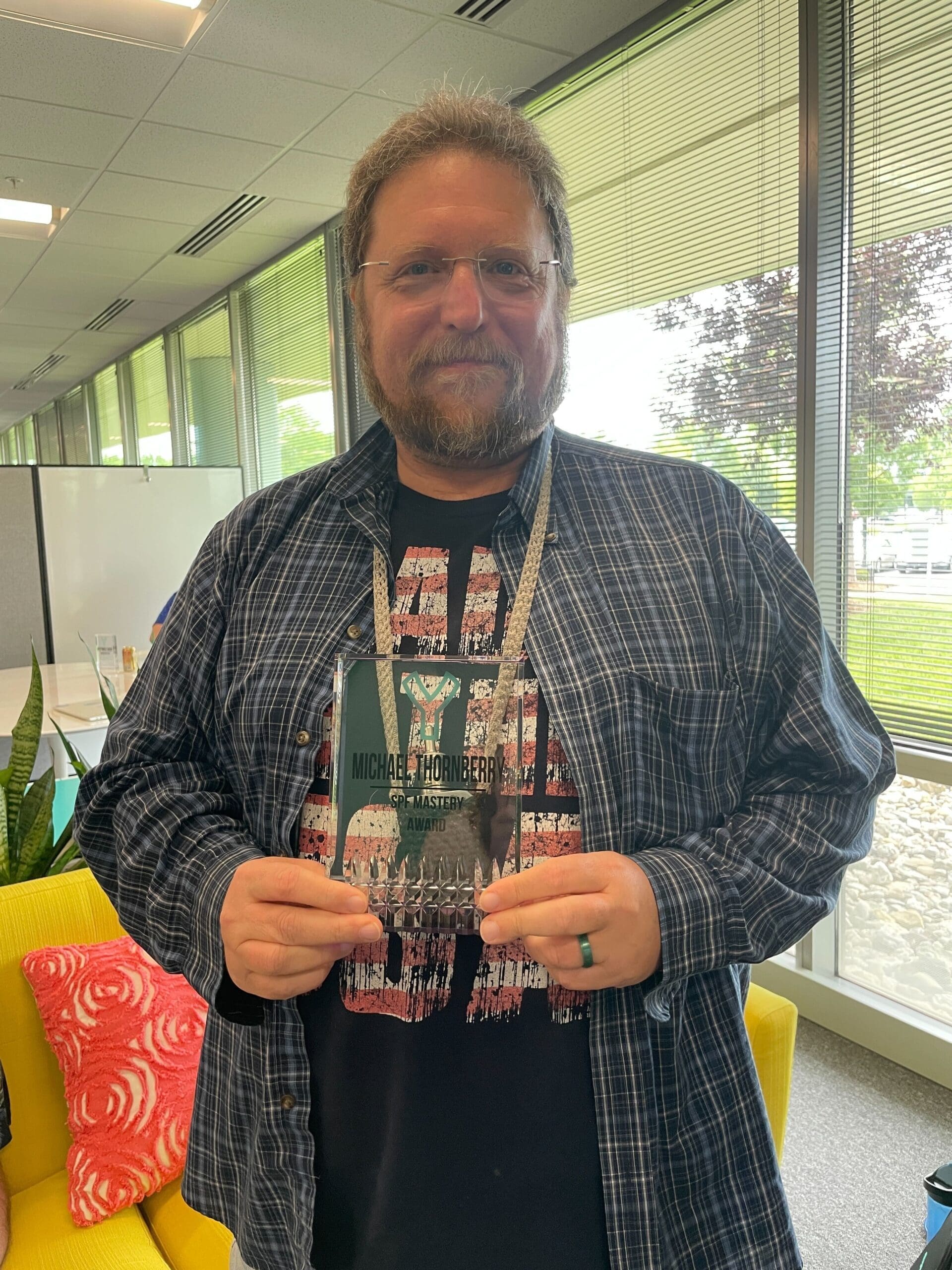 Thornberry with his Award